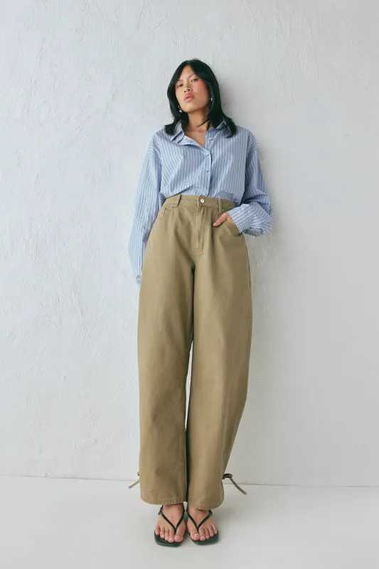 Marnie Denim Jeans Khaki sold by Verge Girl