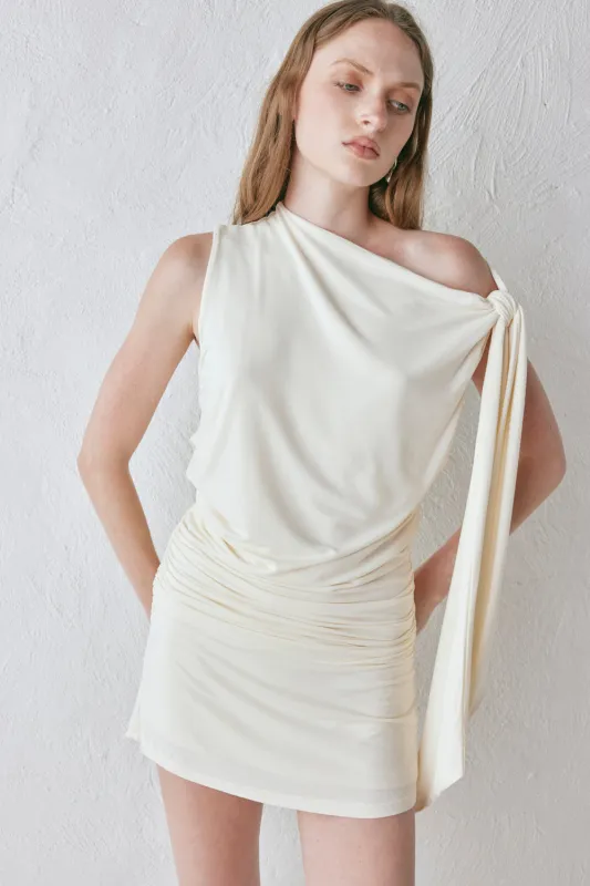 Jessi Mini Dress Cream sold by Verge Girl