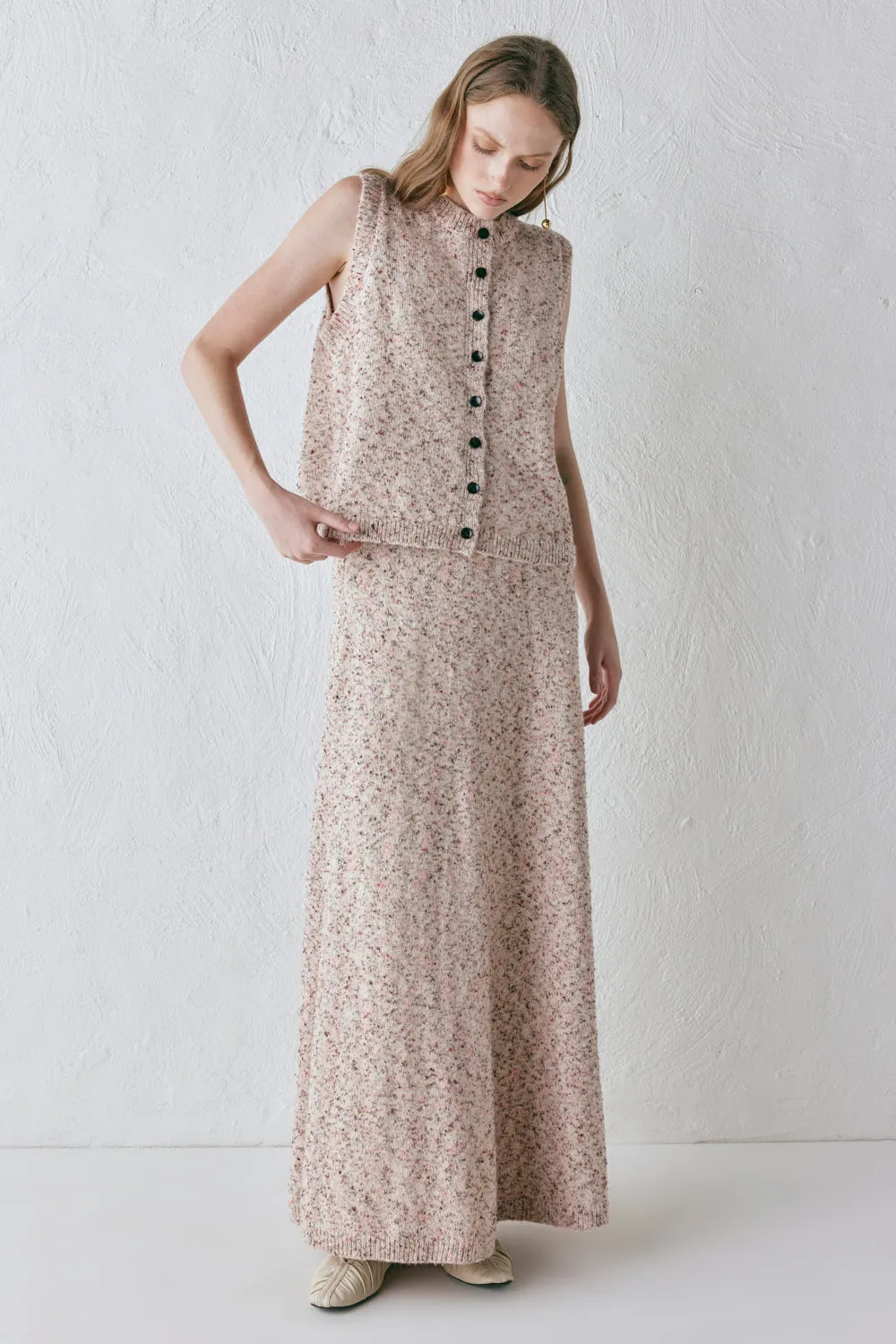 Anaya Knit Vest Pink Marle sold by Verge Girl product image thumbnail 4