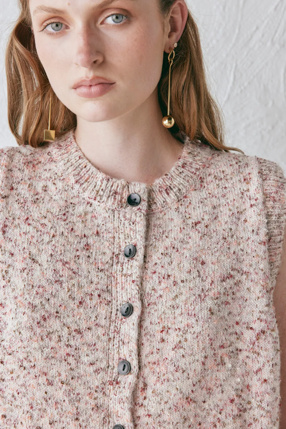 Anaya Knit Vest Pink Marle sold by Verge Girl product image thumbnail 3