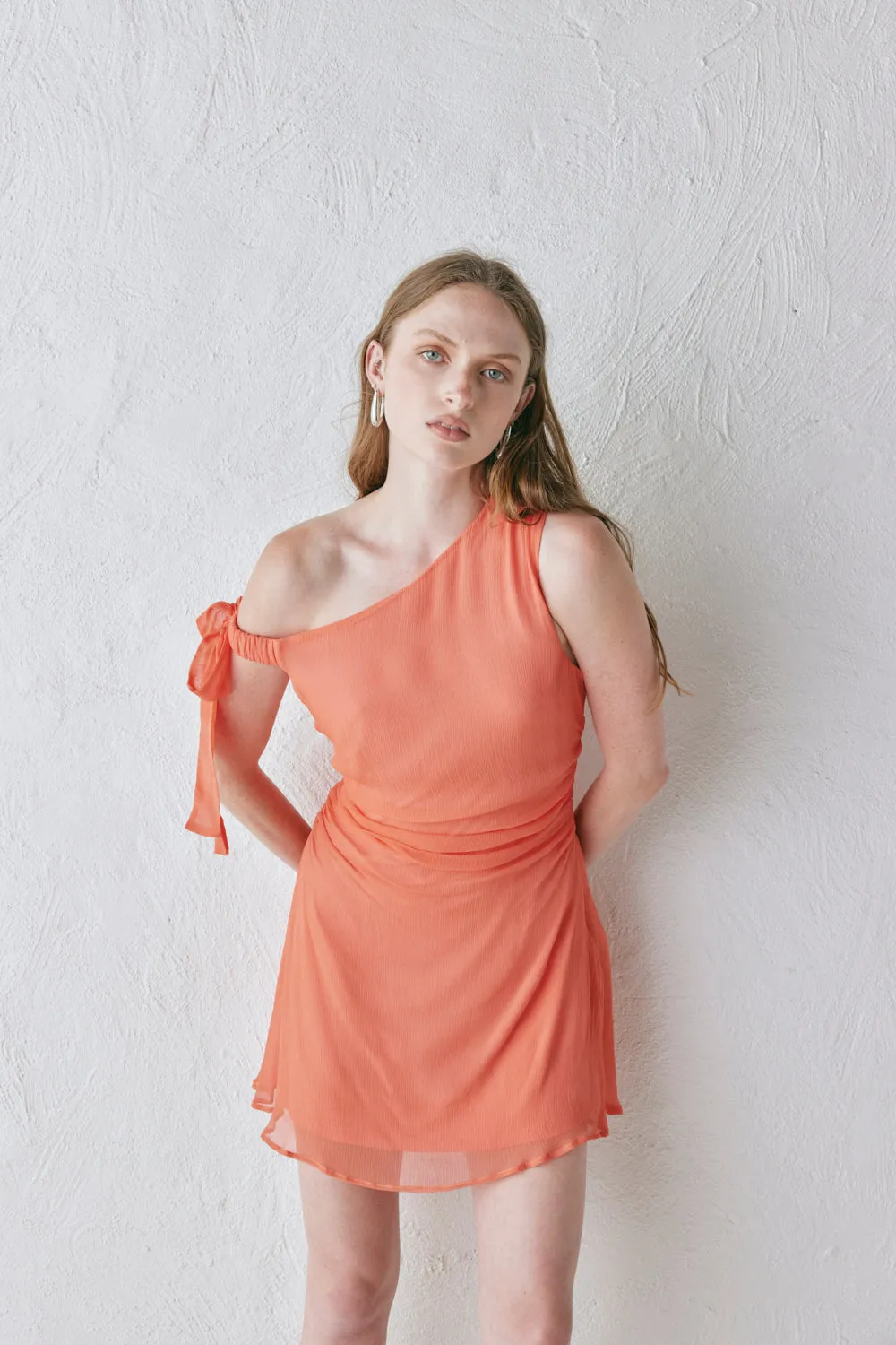 Luciana Mini Dress Coral sold by Verge Girl