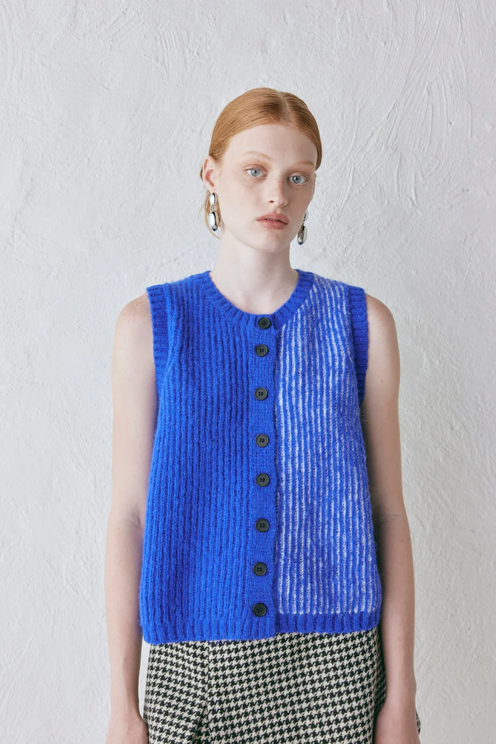 Bridgette Knit Vest Cobalt Splice sold by Verge Girl product image thumbnail 2