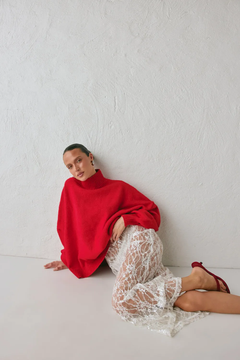 Yumi Knit Jumper Red sold by Verge Girl product image thumbnail 4