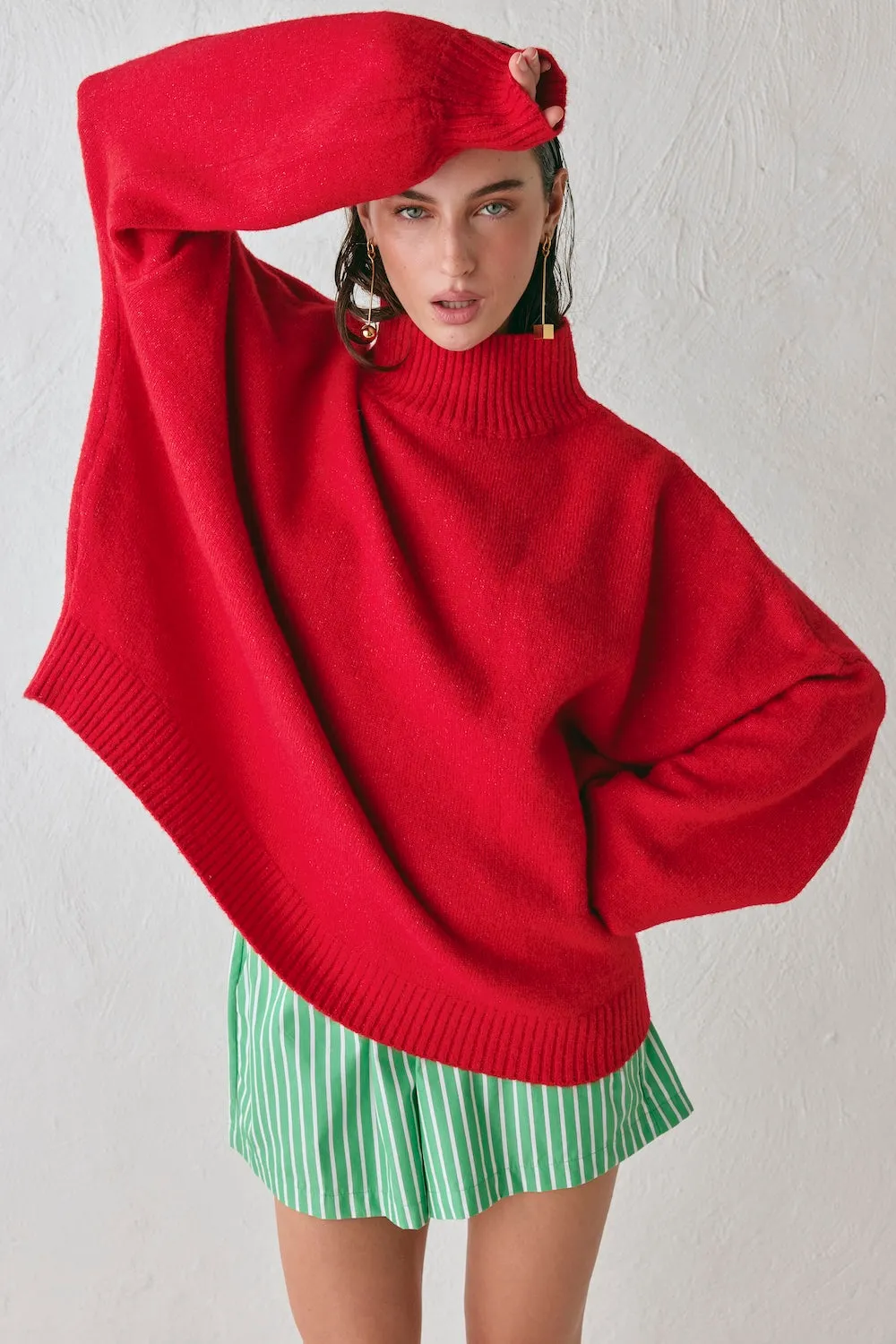Yumi Knit Jumper Red sold by Verge Girl