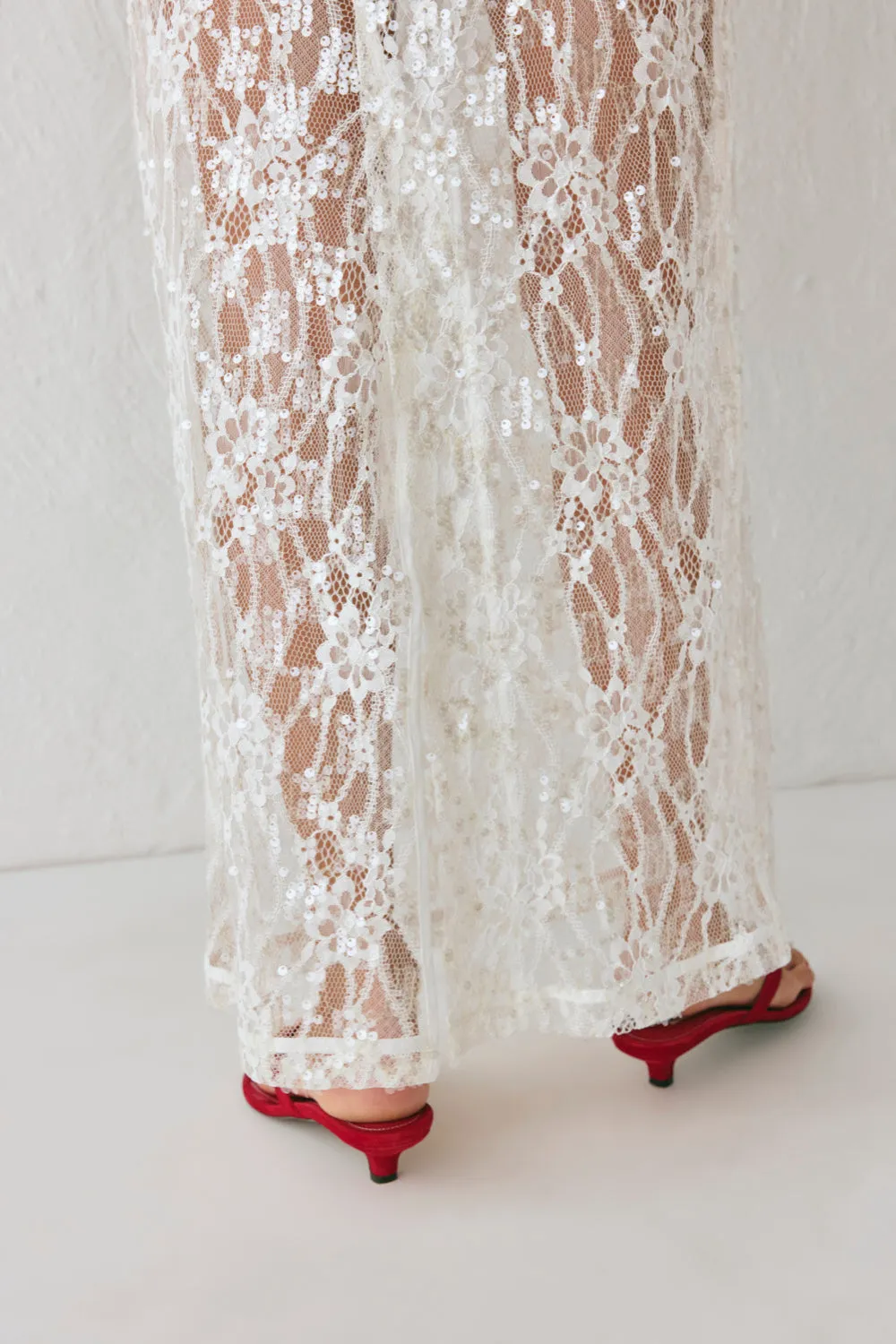 Devyn Sequin Midi Skirt White sold by Verge Girl product image thumbnail 4