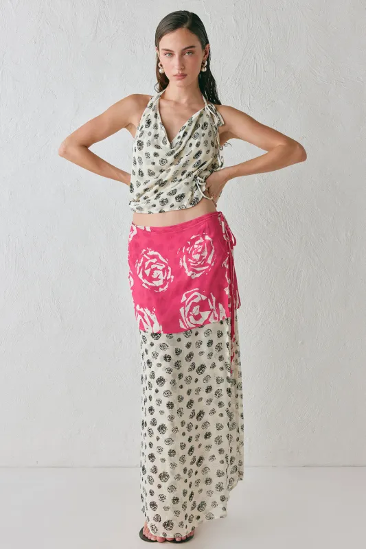 Jovana Wrap Maxi Skirt Rosa sold by Verge Girl