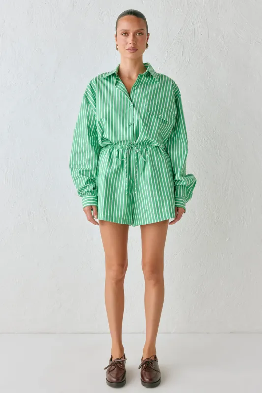 Annika Shorts Green Stripe sold by Verge Girl