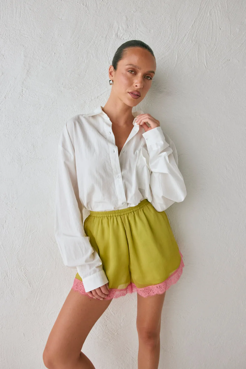 Tulia Shorts Aloe sold by Verge Girl