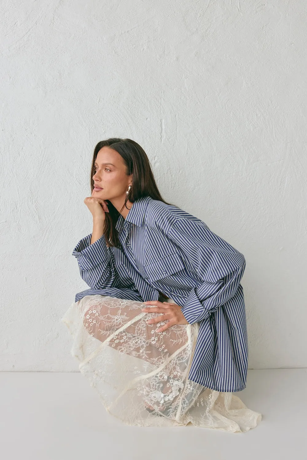 June Shirt Navy Stripe sold by Verge Girl product image thumbnail 4