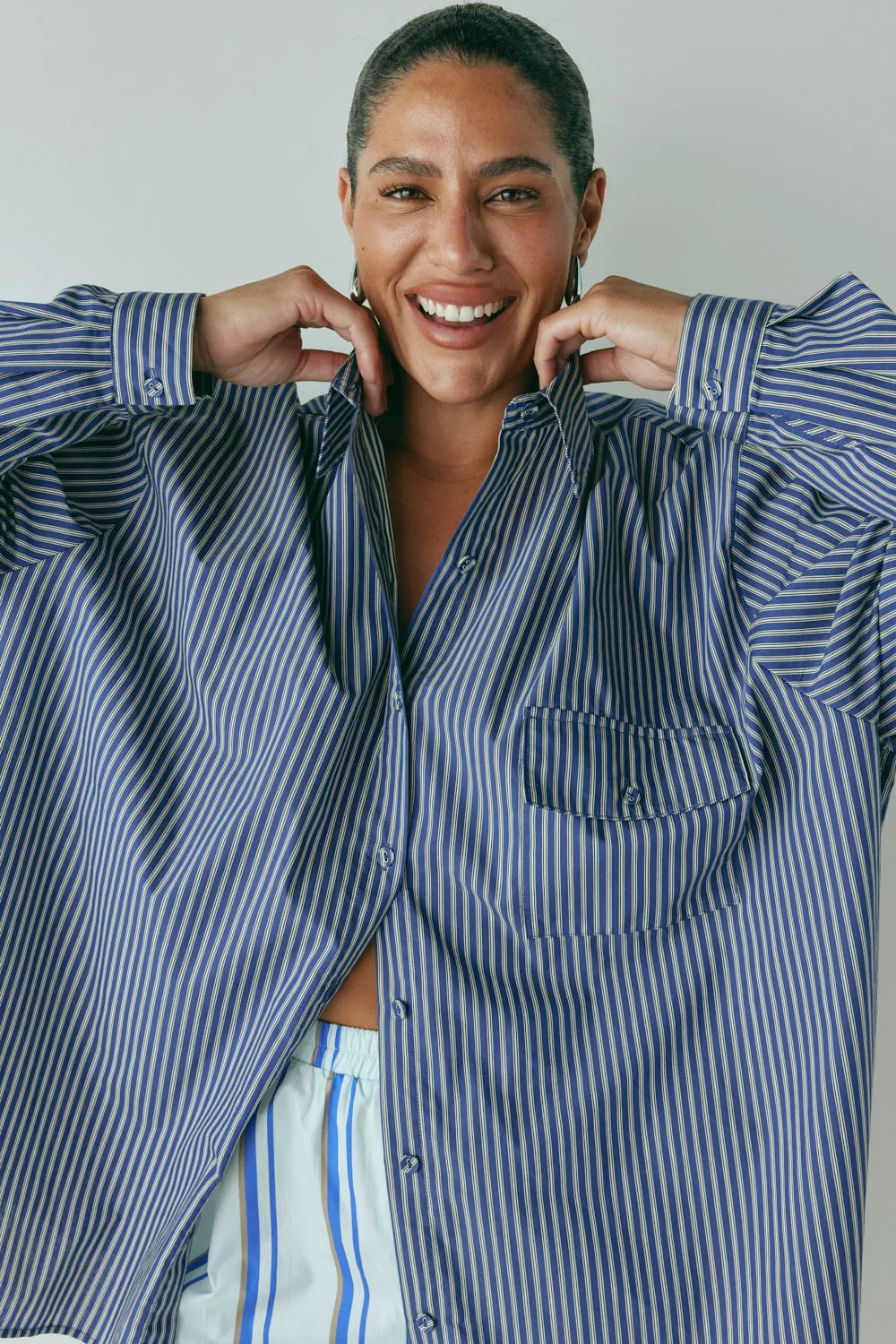 June Shirt Navy Stripe sold by Verge Girl product image thumbnail 5