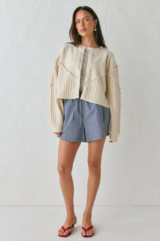 Miji Knit Cardigan Cream sold by Verge Girl