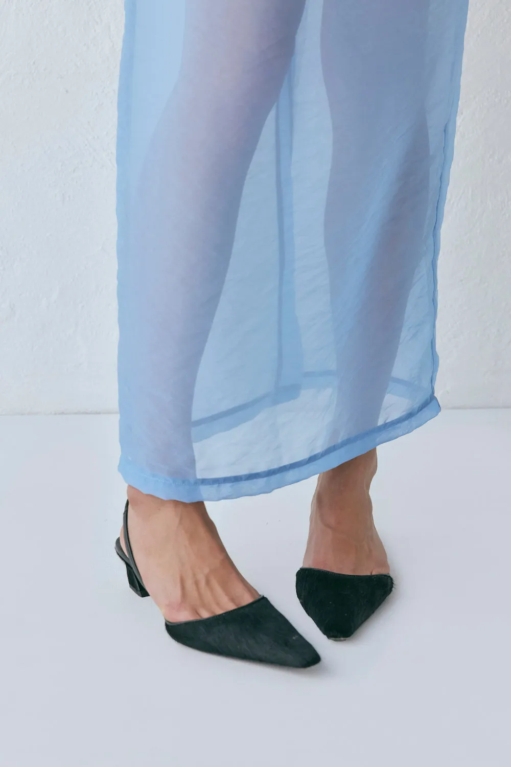 Devyn Sheer Midi Skirt Powder Blue sold by Verge Girl product image thumbnail 4