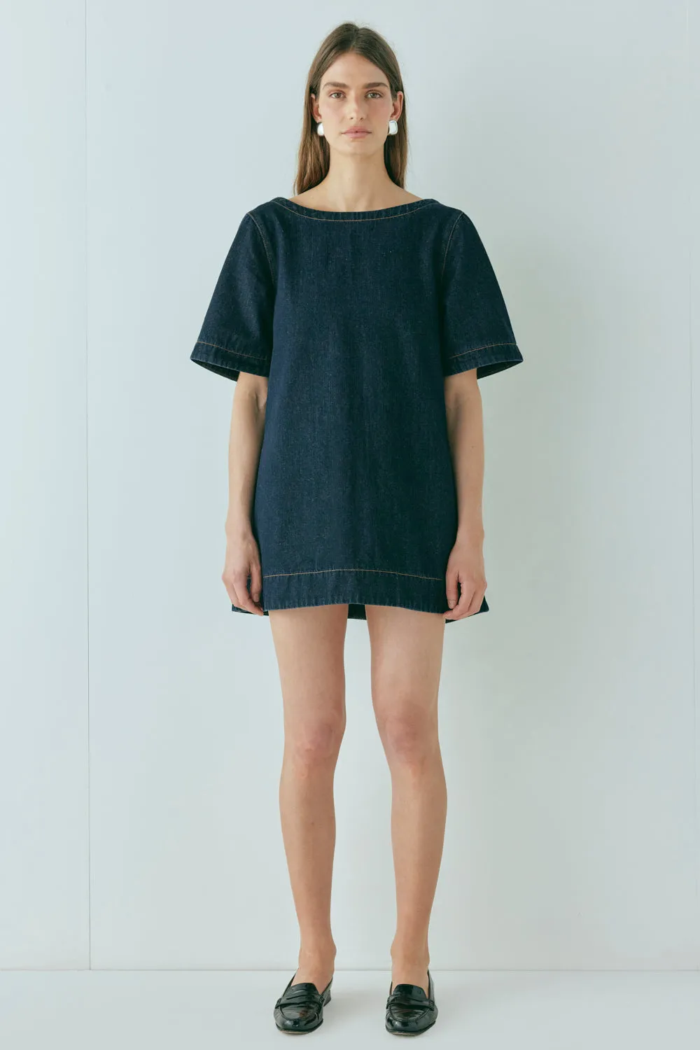 Peyton Denim Mini Dress Indigo sold by Verge Girl product image thumbnail 4