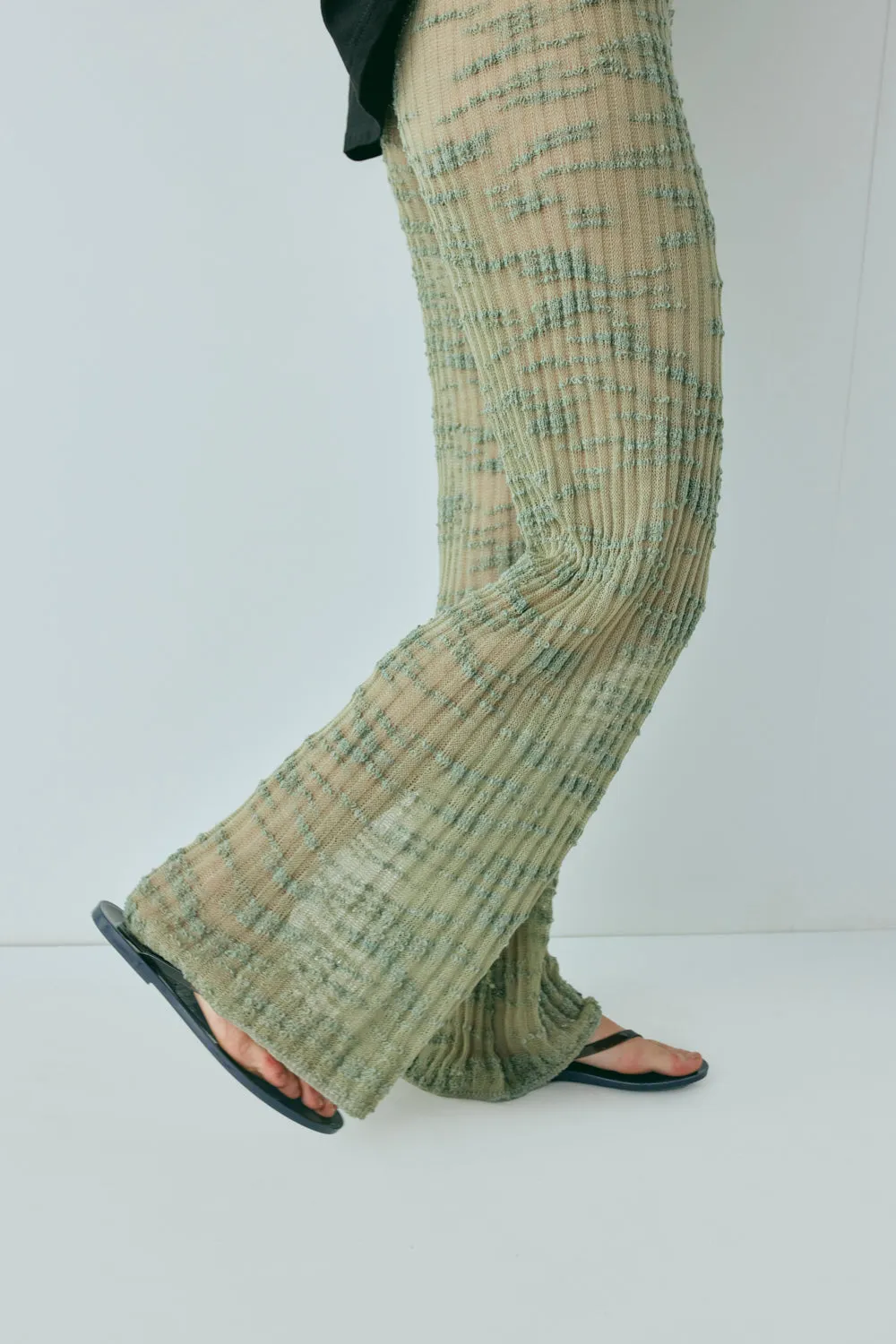 Aliya Knit Flare Pants Khaki sold by Verge Girl product image thumbnail 4