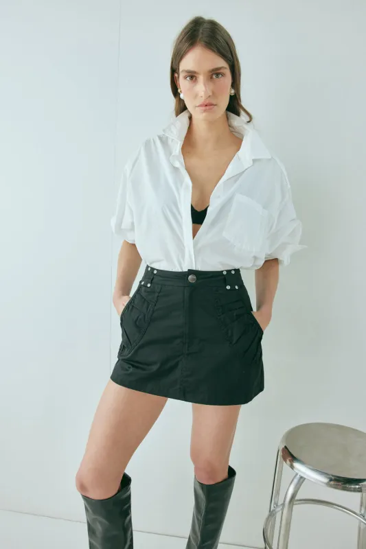 Cleo Mini Skirt Black sold by Verge Girl