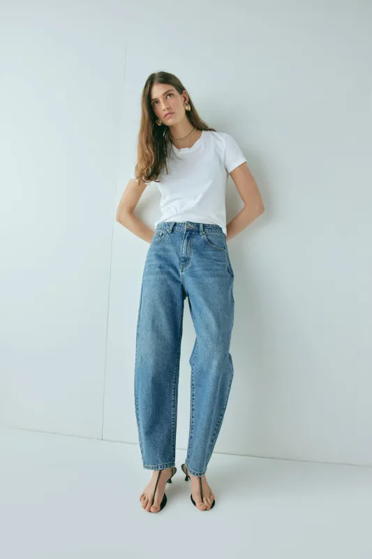 Lex Barrel Denim Jeans Blue sold by Verge Girl