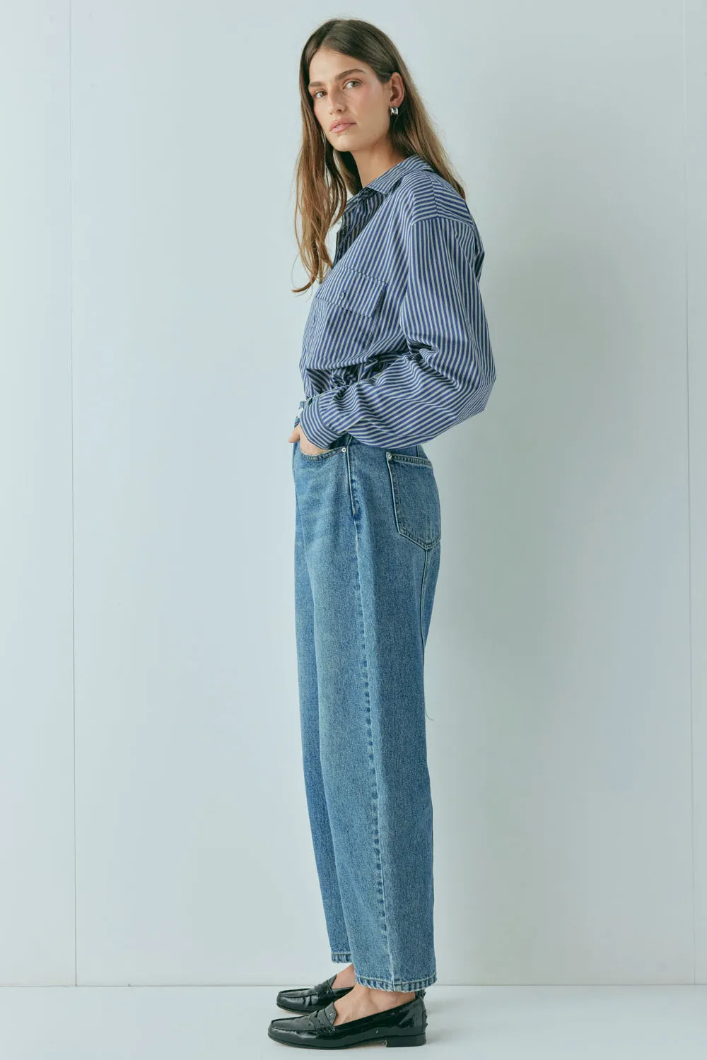 Lex Barrel Denim Jeans Blue sold by Verge Girl product image thumbnail 2