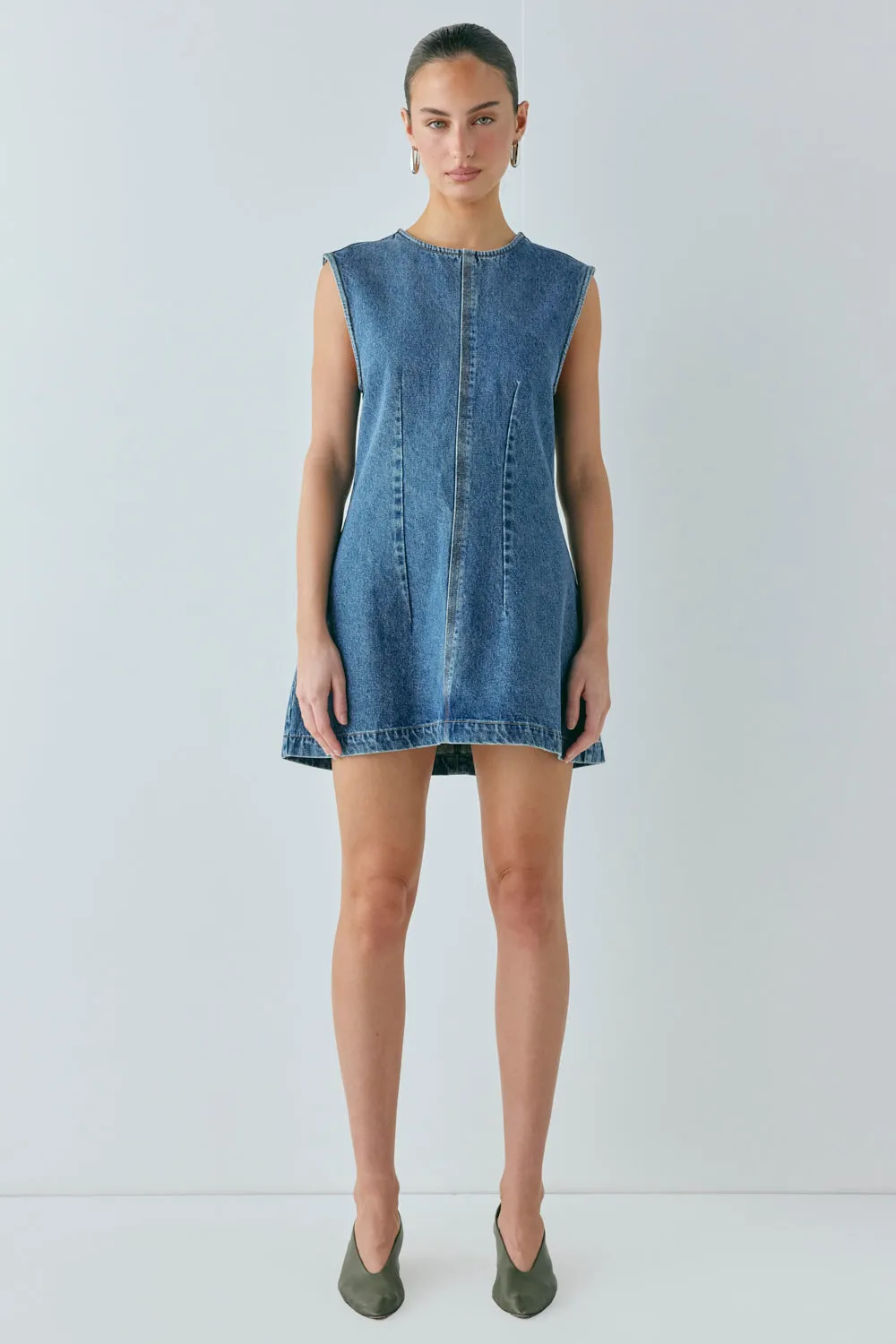 Lolita Denim Mini Dress Blue sold by Verge Girl product image thumbnail 5
