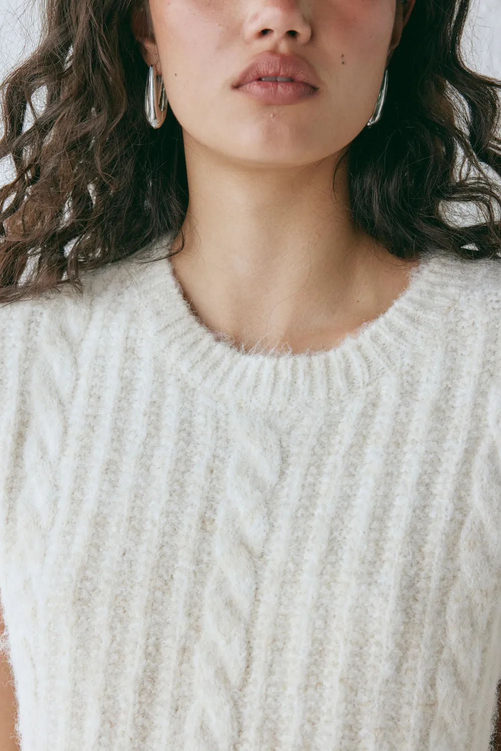 Zita Knit Vest Cream sold by Verge Girl product image thumbnail 5