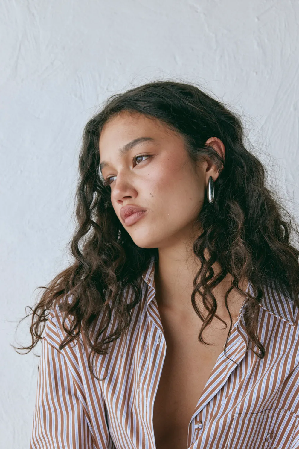 June Shirt Brown Stripe sold by Verge Girl product image thumbnail 5