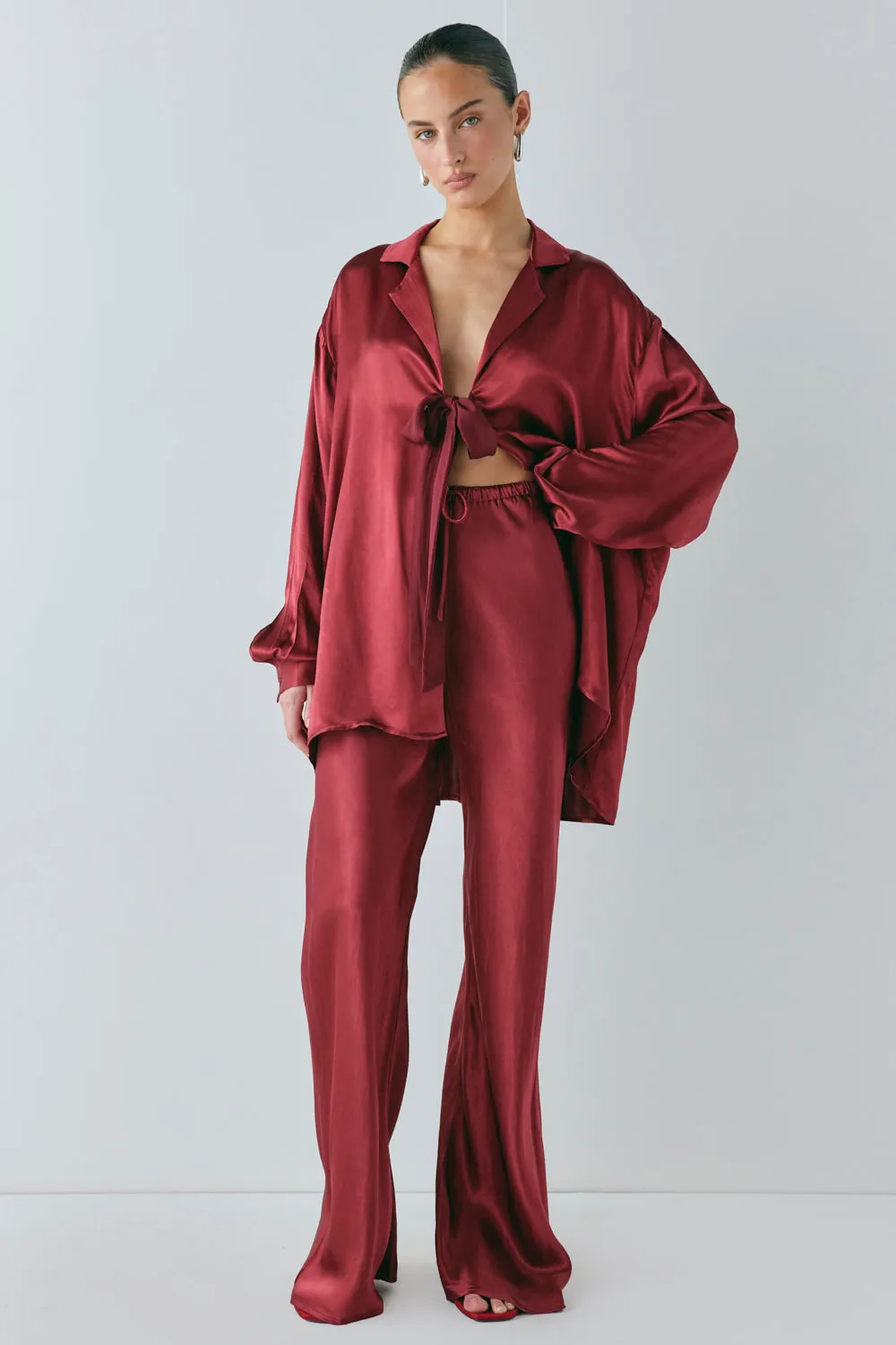 Rae Satin Top Wine sold by Verge Girl product image thumbnail 3