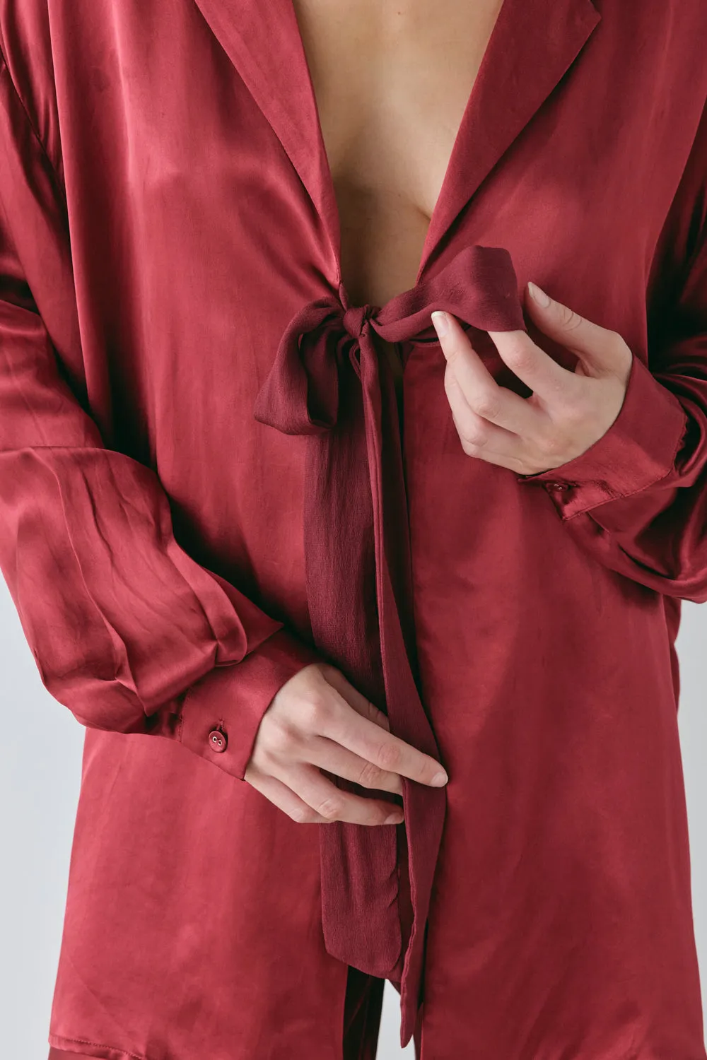 Rae Satin Top Wine sold by Verge Girl product image thumbnail 4