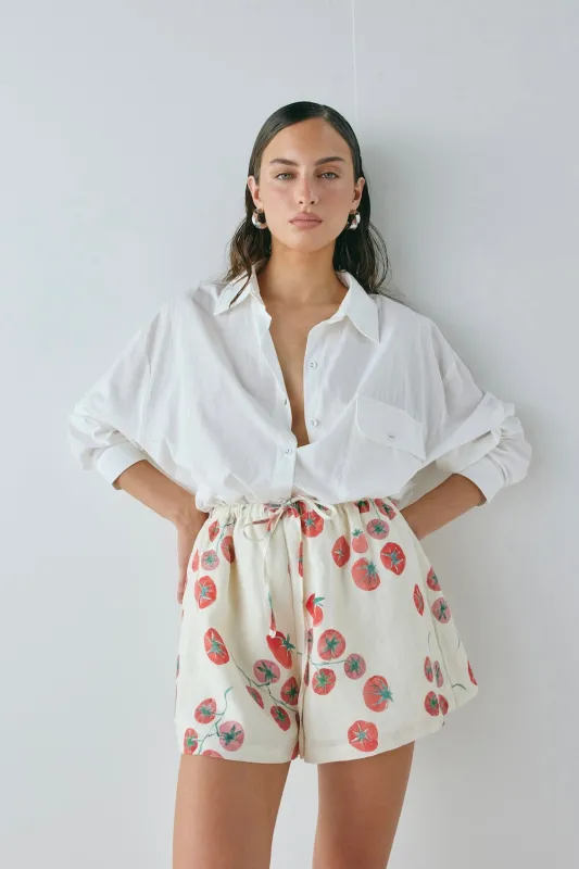 Annika Linen Shorts Roma sold by Verge Girl