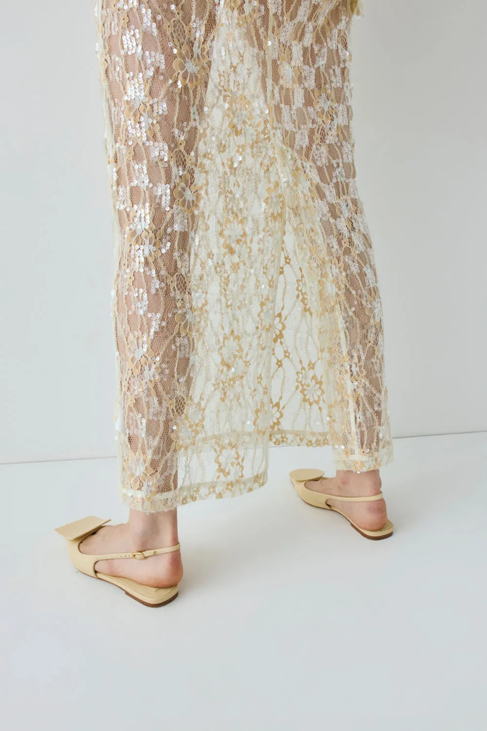 Devyn Sequin Midi Skirt Apricot sold by Verge Girl product image thumbnail 3