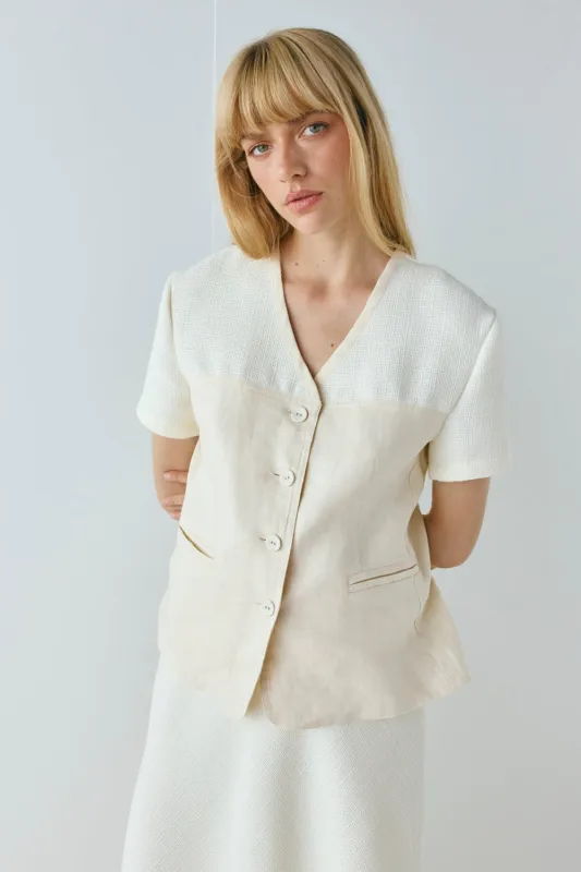 Hazel Top Cream sold by Verge Girl