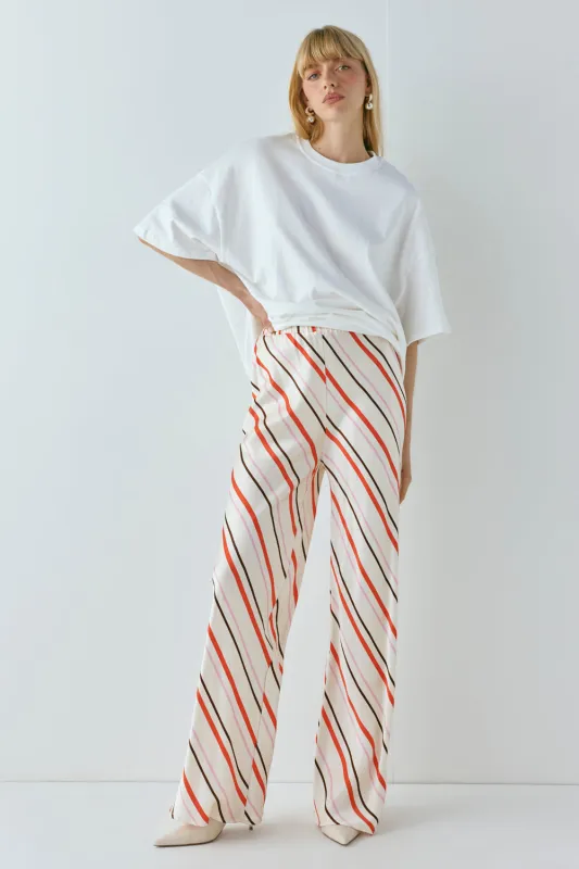 Remi Satin Pants Stripe sold by Verge Girl