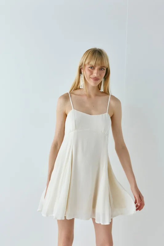 Laina Mini Dress Cream sold by Verge Girl