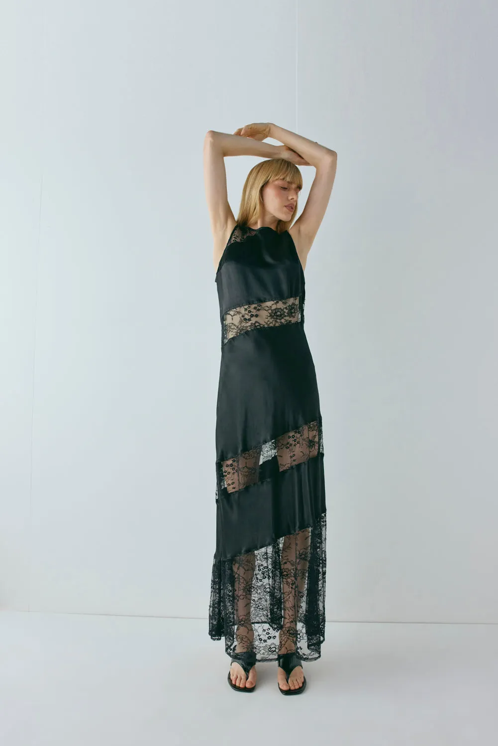 Dorit Lace Maxi Dress Black sold by Verge Girl product image thumbnail 5