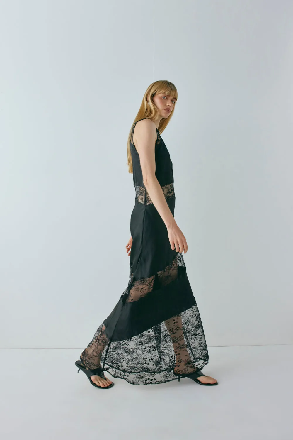 Dorit Lace Maxi Dress Black sold by Verge Girl product image thumbnail 4