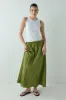 Solara Midi Skirt Olive sold by Verge Girl