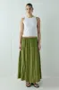 Solara Midi Skirt Olive sold by Verge Girl