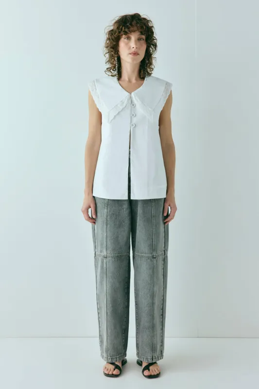 Mae Top White sold by Verge Girl