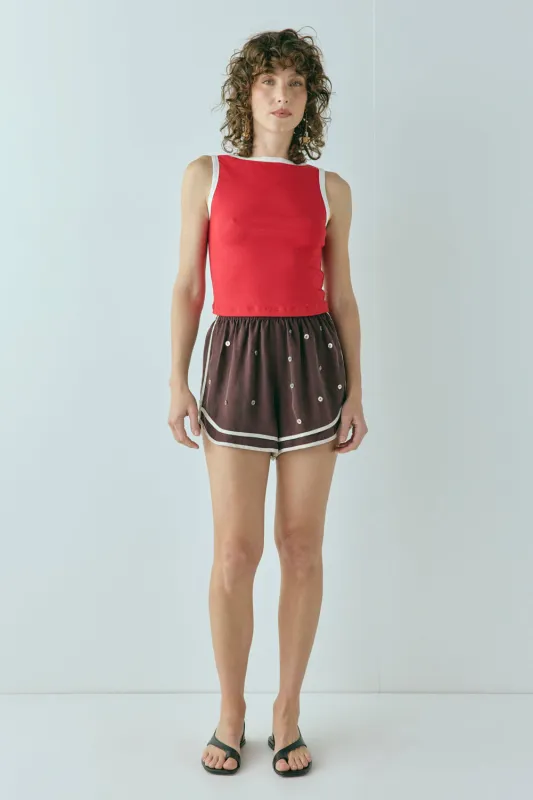 Jupiter Shorts Wine sold by Verge Girl