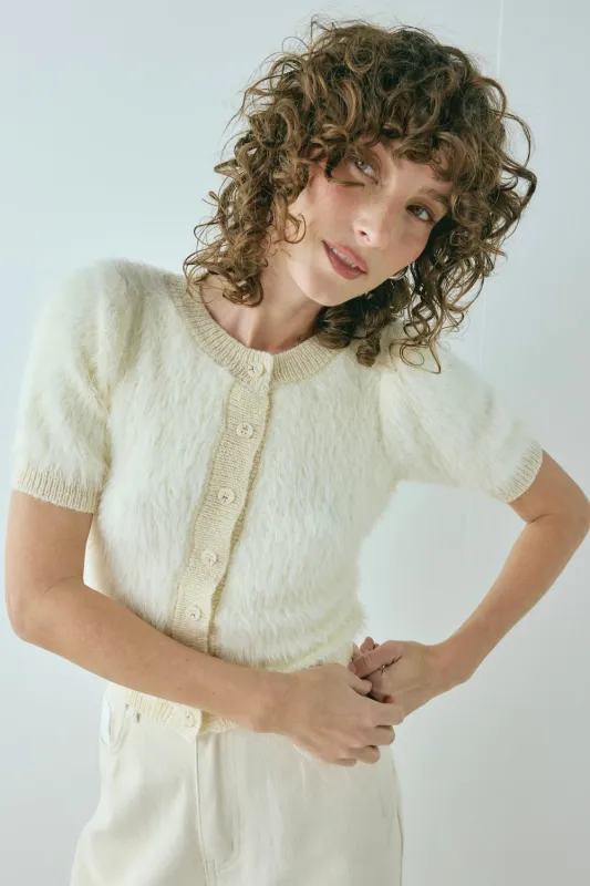 Tess Knit Top Cream made by Verge Girl