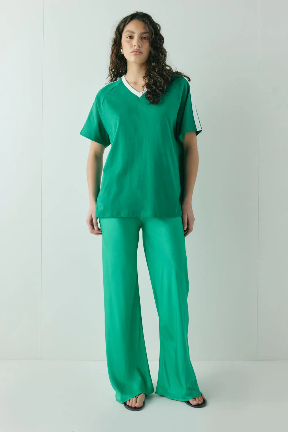 Rae Satin Pants Kelly Green sold by Verge Girl product image thumbnail 3