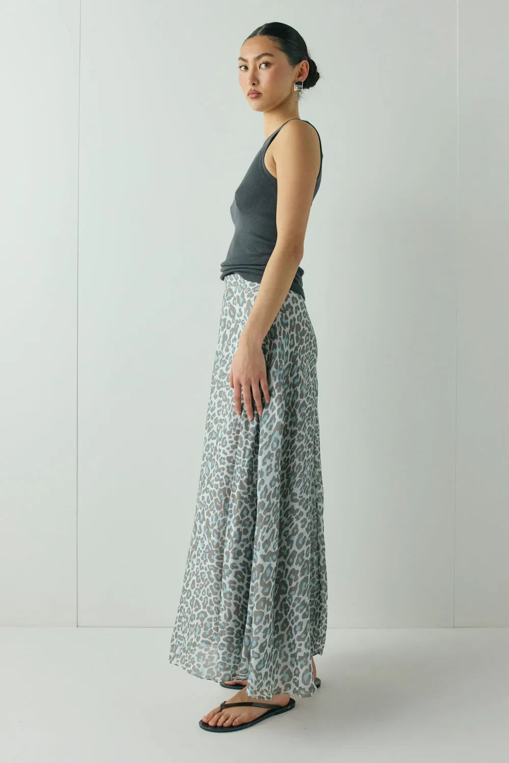 Penny Maxi Skirt Blue Leopard sold by Verge Girl product image thumbnail 3
