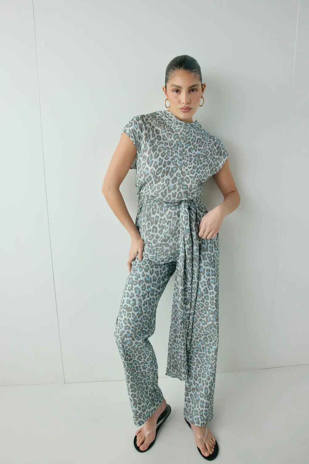 Rue Pants Blue Leopard sold by Verge Girl product image thumbnail 4