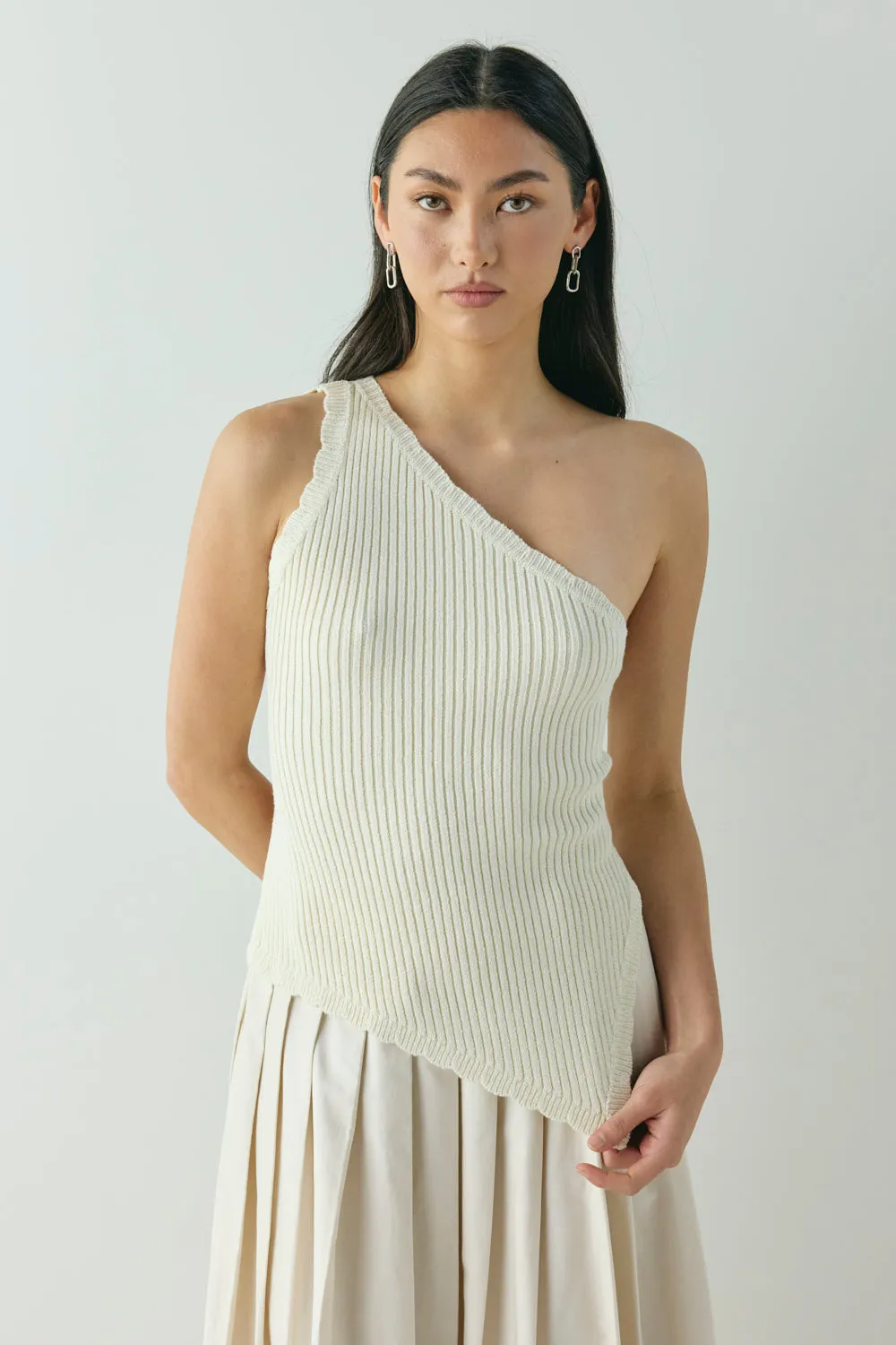 Joni Knit Top Cream sold by Verge Girl