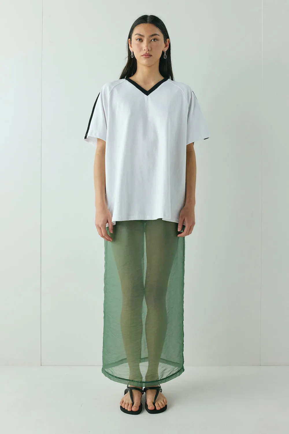 Devyn Sheer Midi Skirt Olive sold by Verge Girl product image thumbnail 2