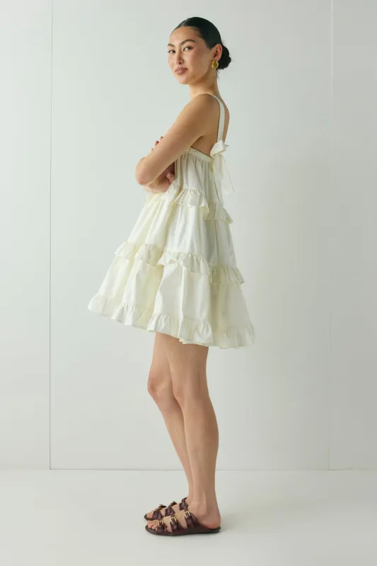 Lila Mini Dress Cream sold by Verge Girl