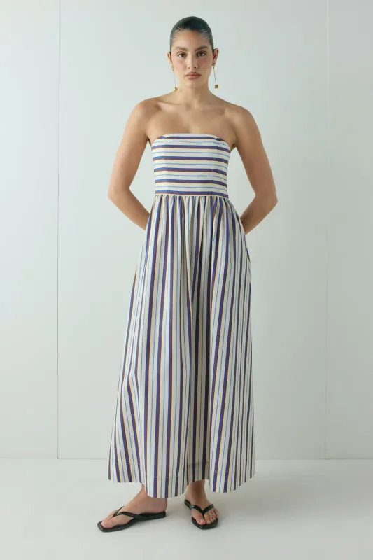 Sylvie Midi Dress Stripe sold by Verge Girl