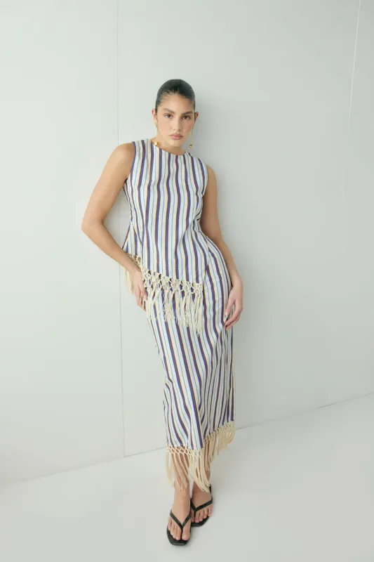 Billie Midi Skirt Stripe sold by Verge Girl