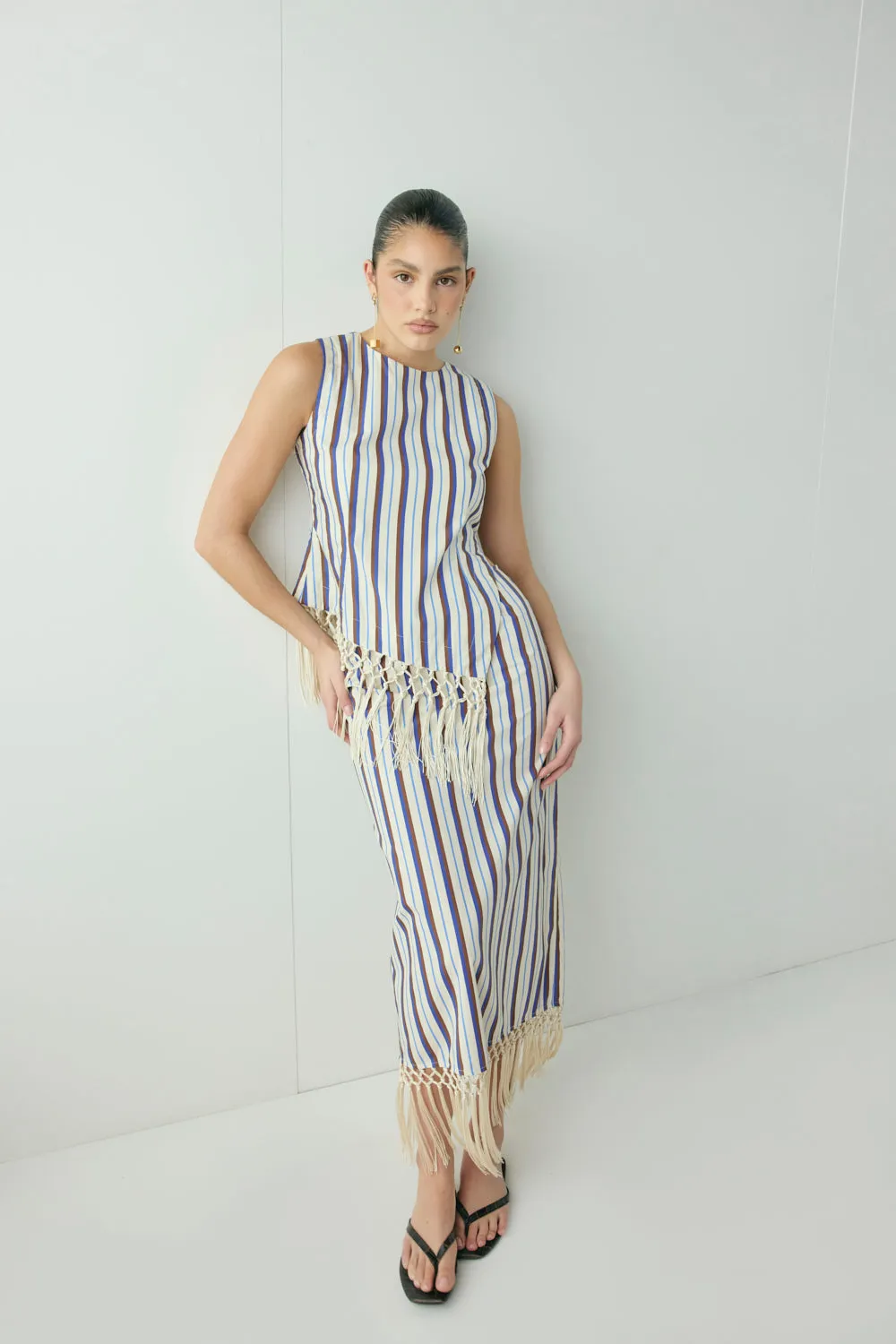 Billie Midi Skirt Stripe sold by Verge Girl