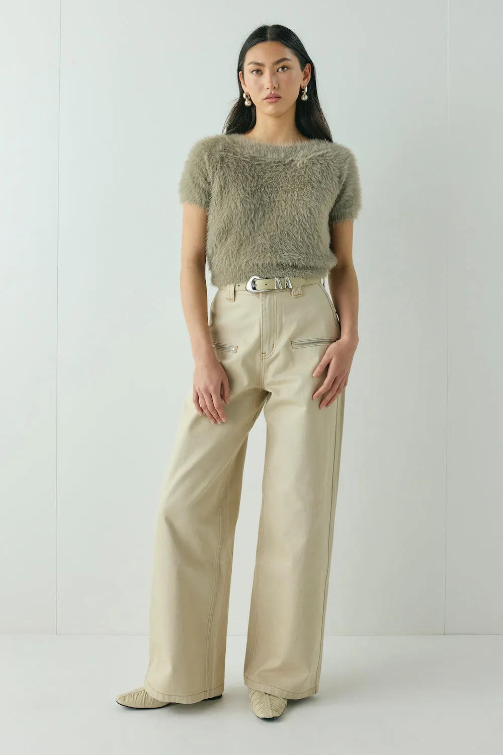 Nadine Knit Top Smoke sold by Verge Girl