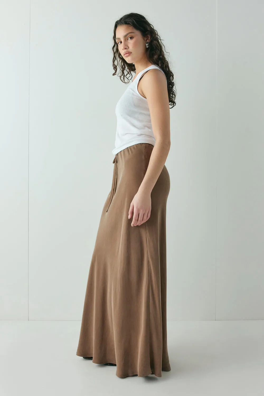 Elodie Maxi Skirt Brown sold by Verge Girl product image thumbnail 4