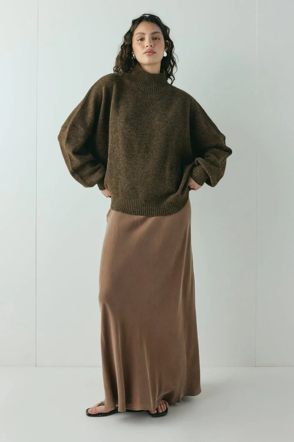 Elodie Maxi Skirt Brown sold by Verge Girl product image thumbnail 2